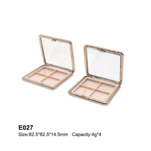 square rose golden four colors eyeshadow case