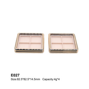 square rose golden four colors eyeshadow case