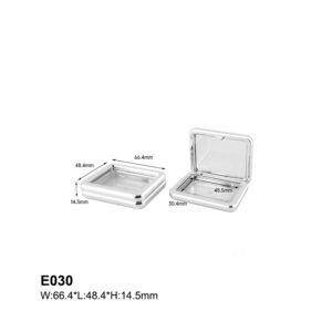 square silver eyeshadow case