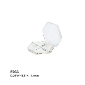 hexagonal transparent eyeshadow case
