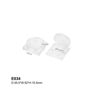 square transparent round cap eyeshadow case