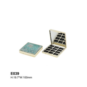 square golden nine colors eyeshadow case