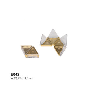 triangular magnet golden eyeshadow case