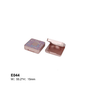square rose golden eyeshadow case with leather