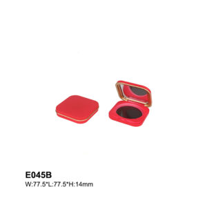 square frosted red eyeshadow case