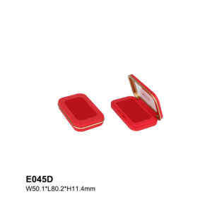 rectangular round corner red eyeshadow case
