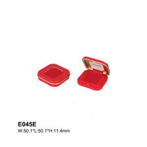square round corner red eyeshadow case