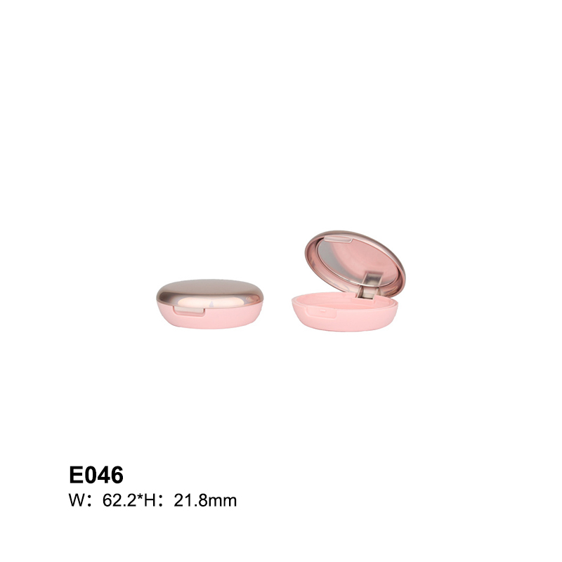 round pink eyeshadow case