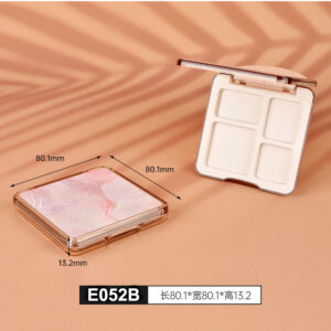 square pink four colors eyeshadow container