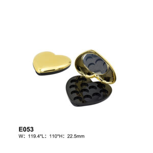 heart shape golden twelve colors eyeshadow container