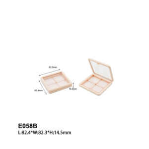 square pink four colors eyeshadow case