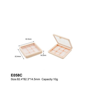 square pink seven colors eyeshadow case