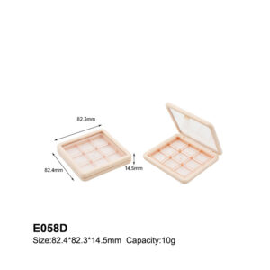 square pink nine colors eyeshadow case