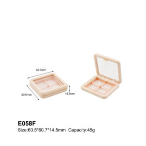 square pink four colors eyeshadow case