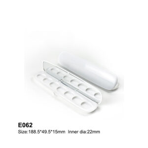 long oval white seven colors eyeshadow container