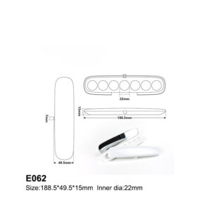 long oval white seven colors eyeshadow container