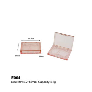 rectangular transparent two colors eyeshadow case
