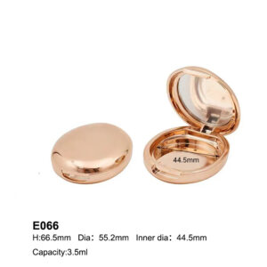 round golden eyeshadow case