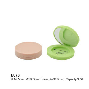 round frosted pink eyeshadow case