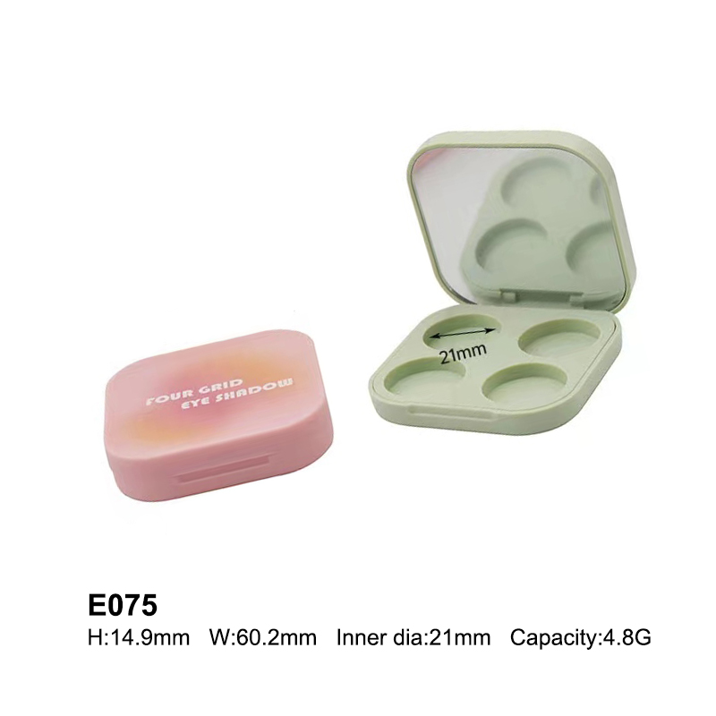 square green four colors eyeshadow case