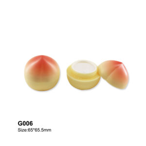 peach shape plastic cream jar