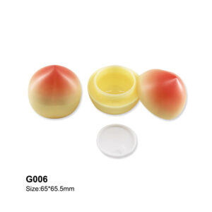 peach shape plastic cream jar