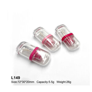 square transparent lip gloss tube
