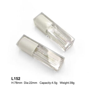 square white transparent lip gloss packaging with print