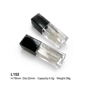 square black transparent lip gloss container