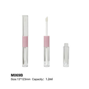 double-end transparent lip gloss container