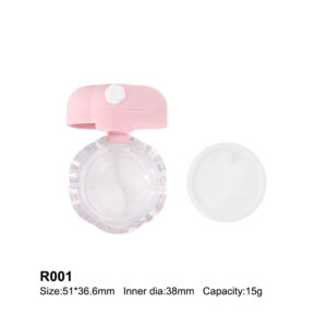 flower shape pink empty lip balm tube