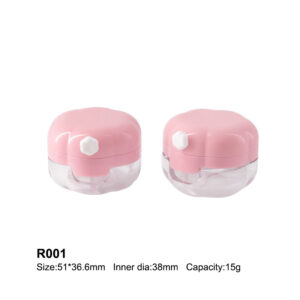 flower shape pink empty lip balm tube