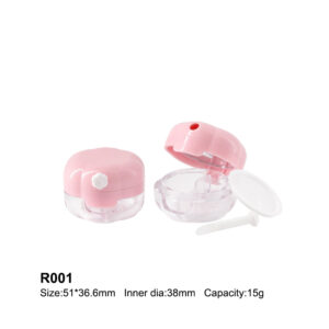 flower shape pink empty lip balm tube