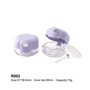 flower shape purple empty lip balm tube