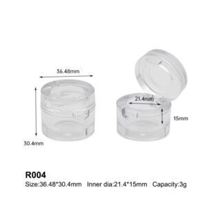 round transparent lip balm tube