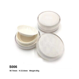 round white loose powder case