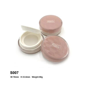 round pink loose powder packaging