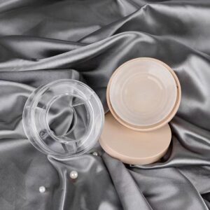 round pink transparent loose powder packaging