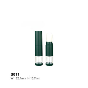 round green loose powder tube