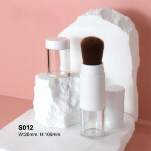 round white transparent loose powder tube