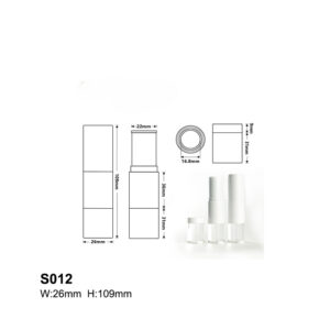 round white loose powder tube