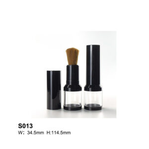 round black loose powder tube