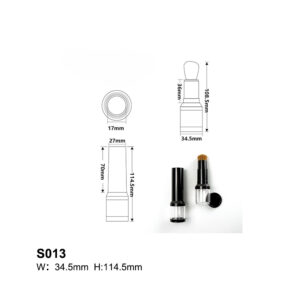 round black loose powder tube