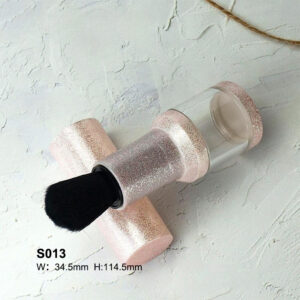 round black golden loose powder tube