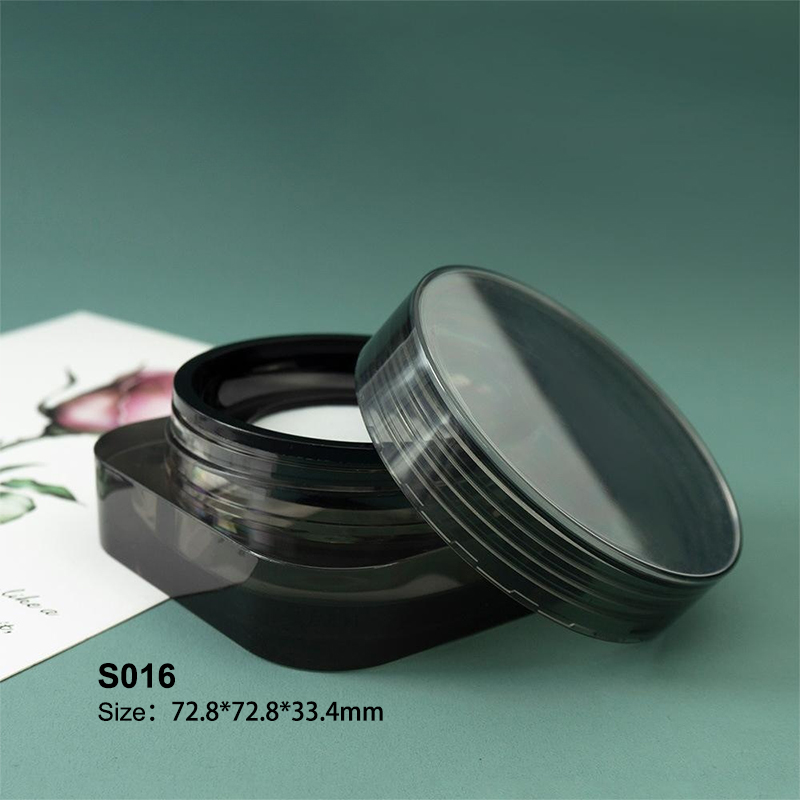 square black loose powder packaging