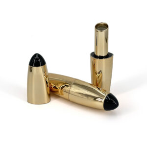 round golden lipstick tube