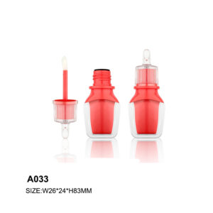 square red lip gloss packaging