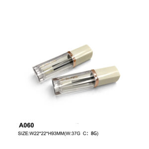 square pearl white lip gloss tube