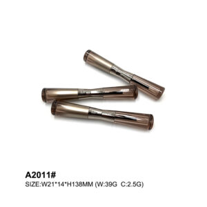 round double-ends golden lip gloss tube