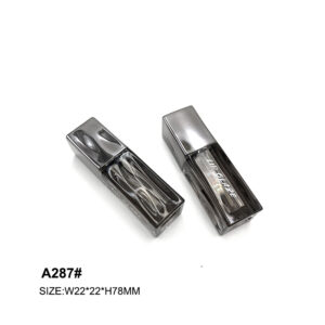 square silver black lip gloss tube
